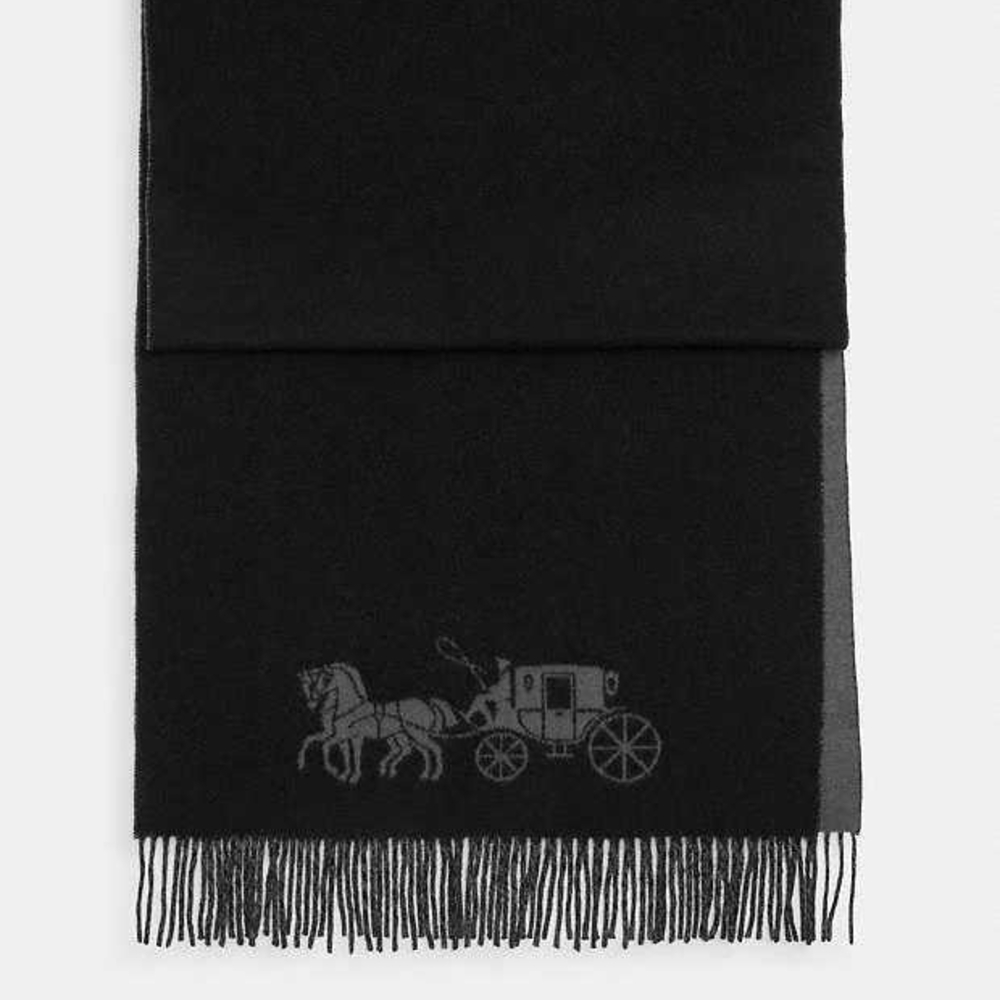 Coach Black and Gray Scarf